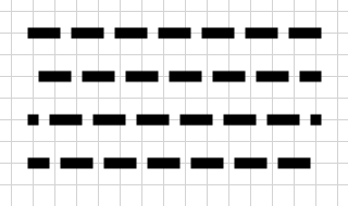 Pen dash offset