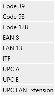 The symbology selection list.